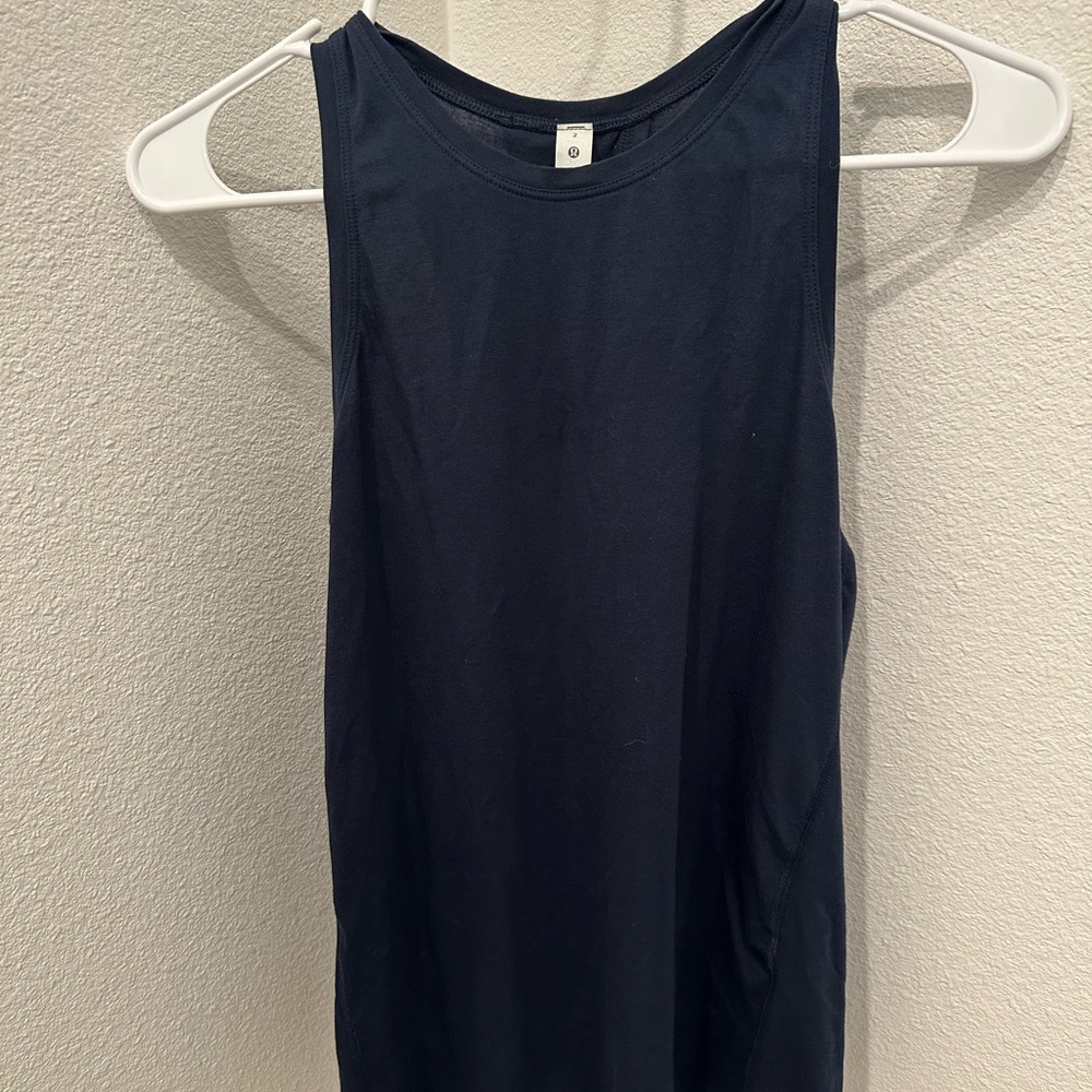 Lululemon Athletica Navy Open Back Tank Top